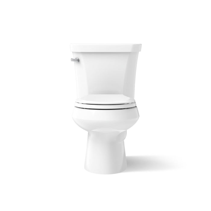 KOHLER K-3997 Wellworth Two-piece round-front toilet, 1.28 gpf, left - view 2