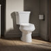KOHLER K-3997 Wellworth Two-piece round-front toilet, 1.28 gpf, left - view 4