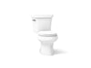 KOHLER K-3997-T Wellworth Two-piece round-front toilet, 1.28 gpf