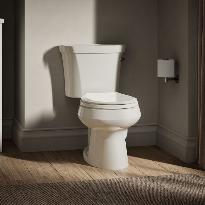 KOHLER K-3997-RA Wellworth Two-piece round-front toilet, 1.28 gpf - Biscuit
