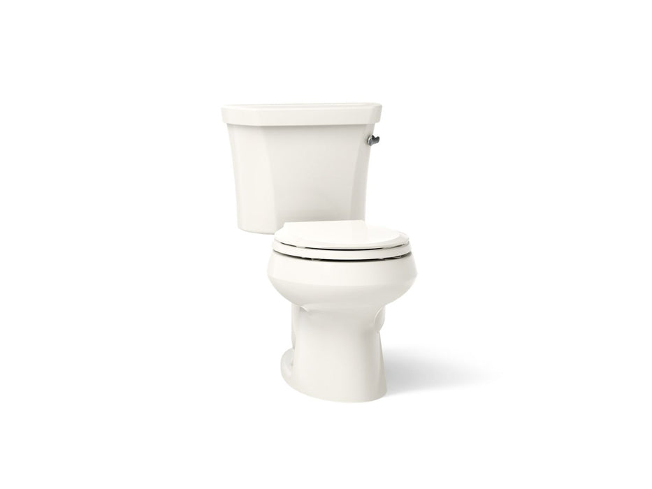 KOHLER K-3997-RZ Wellworth Two-piece round-front toilet, 1.28 gpf, biscuit