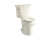 KOHLER K-3997-T Wellworth Two-piece round-front toilet, 1.28 gpf, biscuit