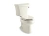 KOHLER K-3998-UR Wellworth Two-piece elongated toilet, 1.28 gpf, biscuit