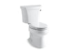 KOHLER K-3998-UR Wellworth Two-piece elongated toilet, 1.28 gpf, white