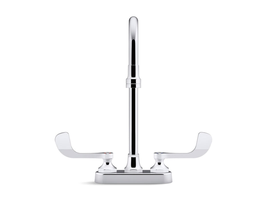 KOHLER K-400T70-5AKA Triton 1.0 gpm centerset bathroom sink faucet with aerated flow, gooseneck spout and wristblade han