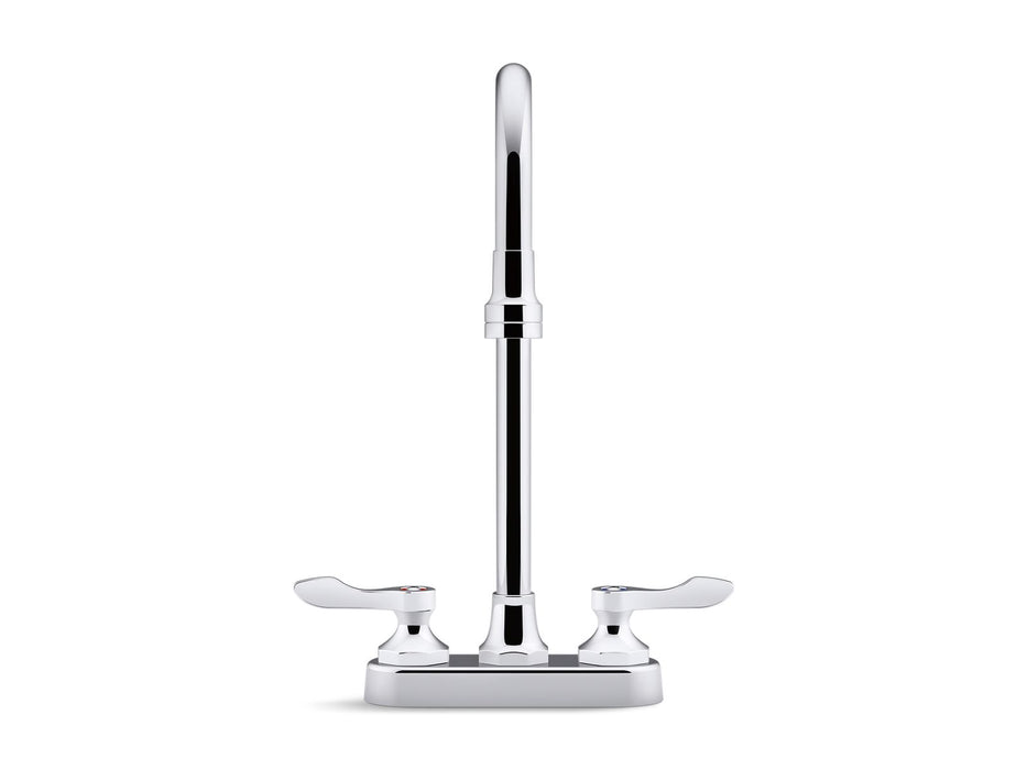 KOHLER K-400T70-4AKA Triton 1.0 gpm centerset bathroom sink faucet with aerated flow, gooseneck spout and lever handles,