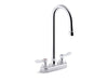 KOHLER K-400T70-4ANL Triton Bowe 0.5 gpm centerset bathroom sink faucet with laminar flow, gooseneck spout and lever han