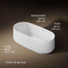 3/4 view of product with dimensions