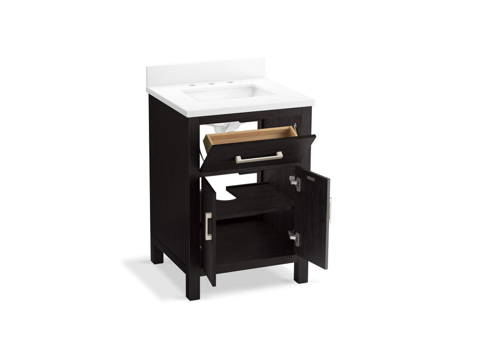 Kohler Kresla 24" bathroom vanity cabinet with sink and quartz top