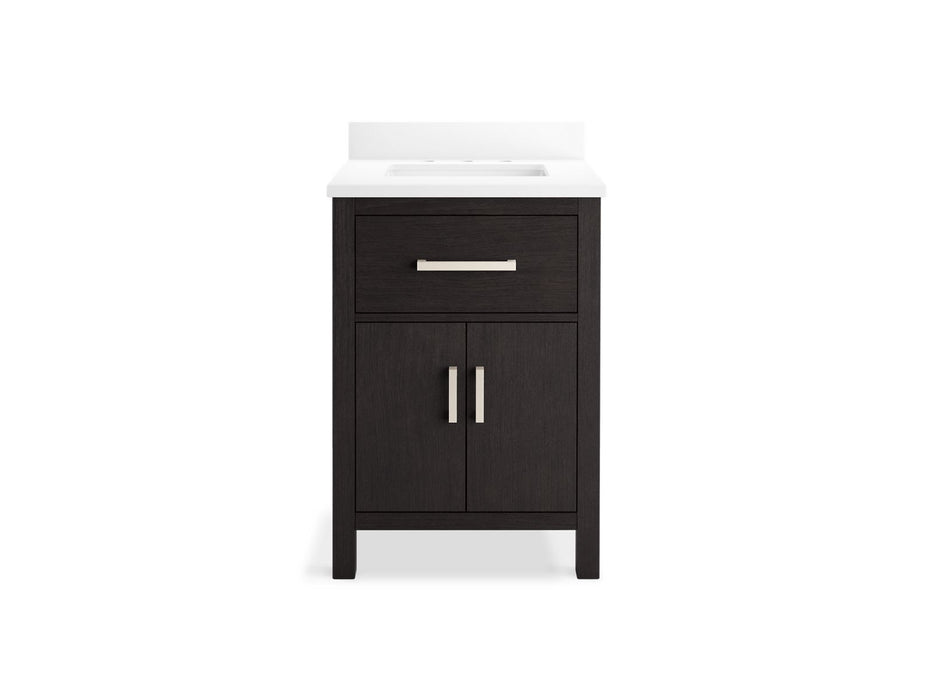 Kohler Kresla 24" bathroom vanity cabinet with sink and quartz top