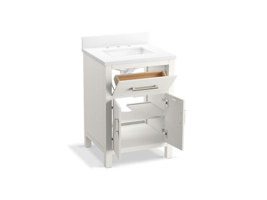Kohler Kresla 24" bathroom vanity cabinet with sink and quartz top