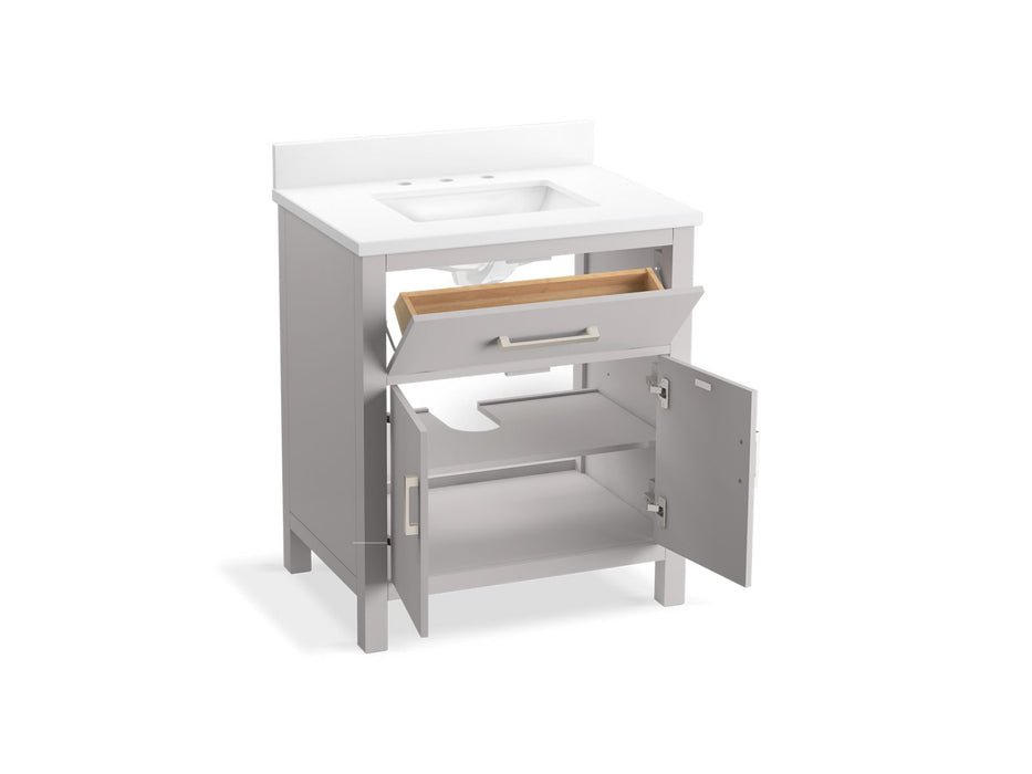 Kohler Kresla 30" bathroom vanity cabinet with sink and quartz top