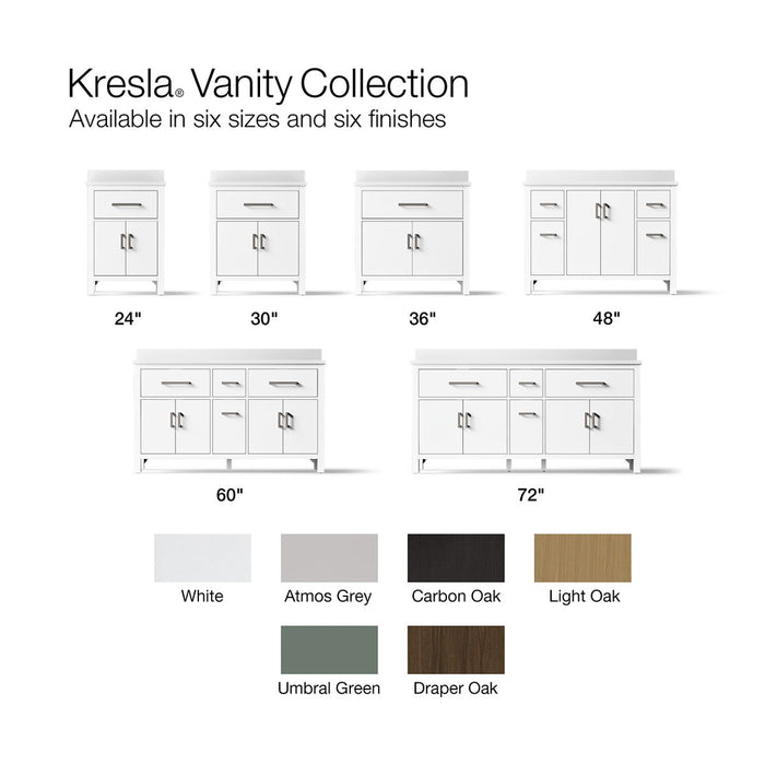 KOHLER K-40638-BD1 Kresla 30" bathroom vanity cabinet with sink and quartz top