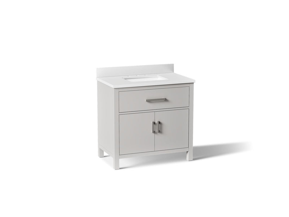 Kohler Kresla 36" bathroom vanity cabinet with sink and quartz top