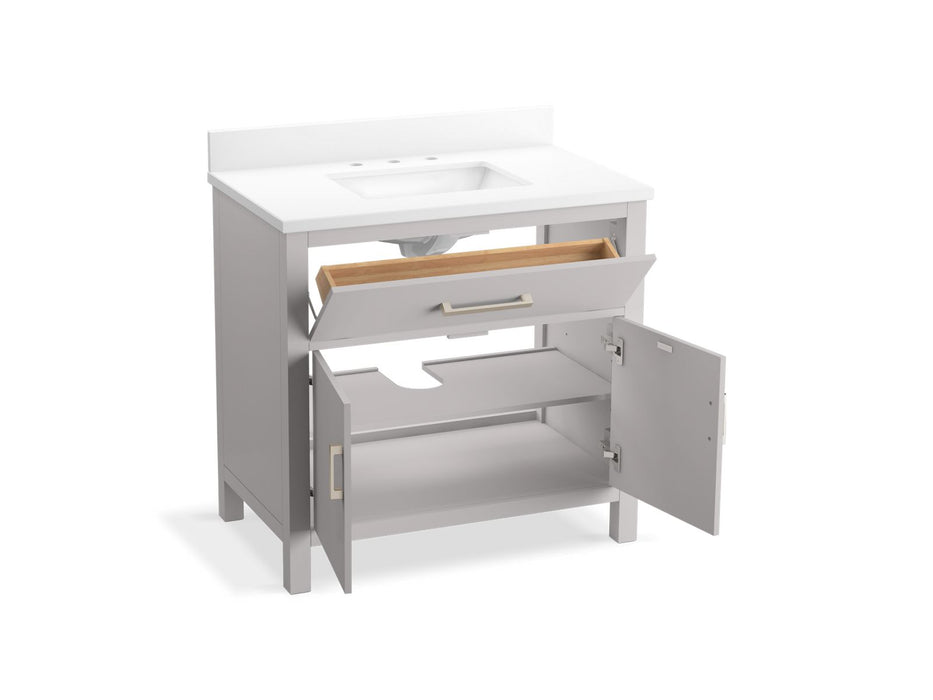Kohler Kresla 36" bathroom vanity cabinet with sink and quartz top
