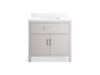 Kohler Kresla 36" bathroom vanity cabinet with sink and quartz top