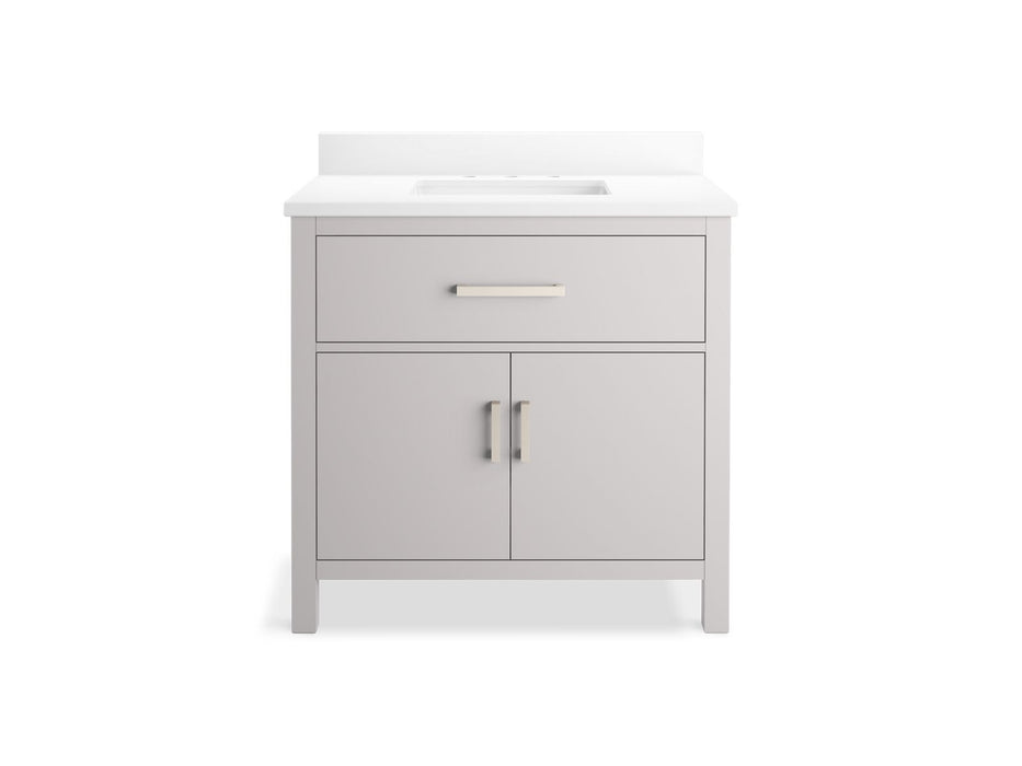 Kohler Kresla 36" bathroom vanity cabinet with sink and quartz top