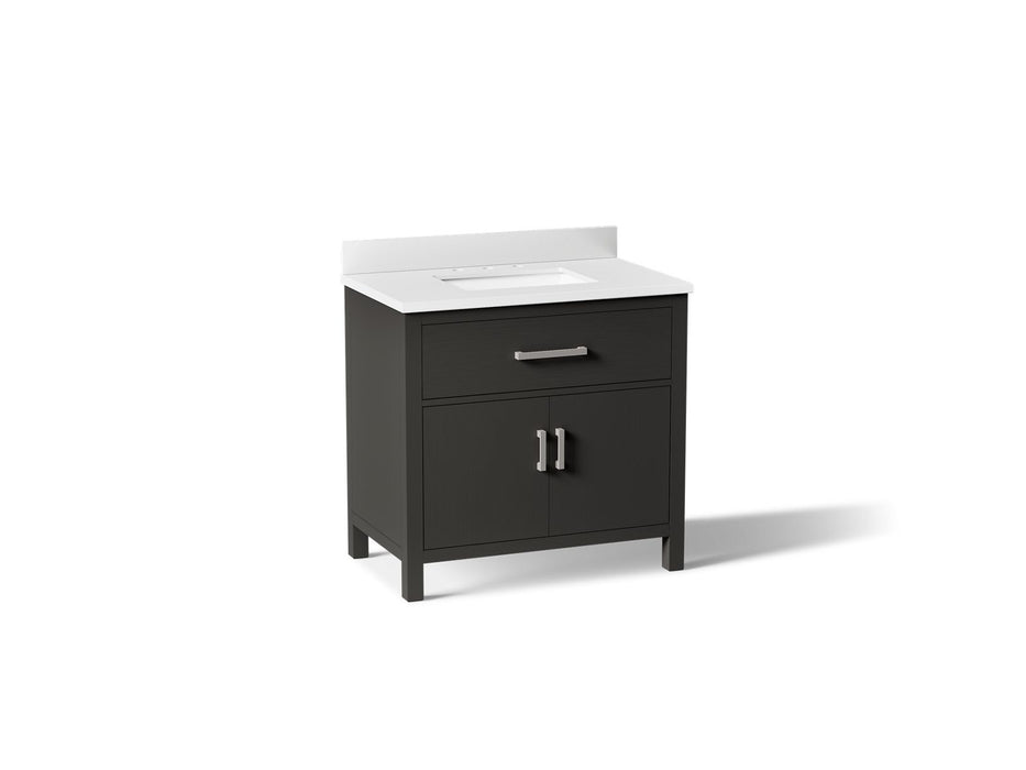 Kohler Kresla 36" bathroom vanity cabinet with sink and quartz top