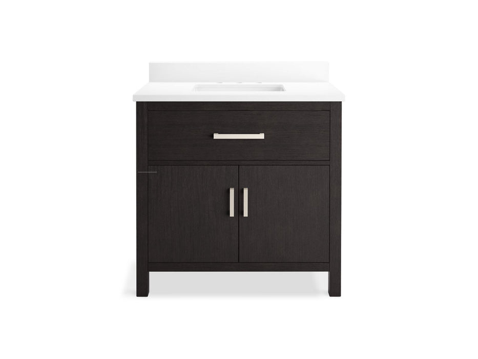 KOHLER K-40639-BD1 Kresla 36" bathroom vanity cabinet with sink and quartz top
