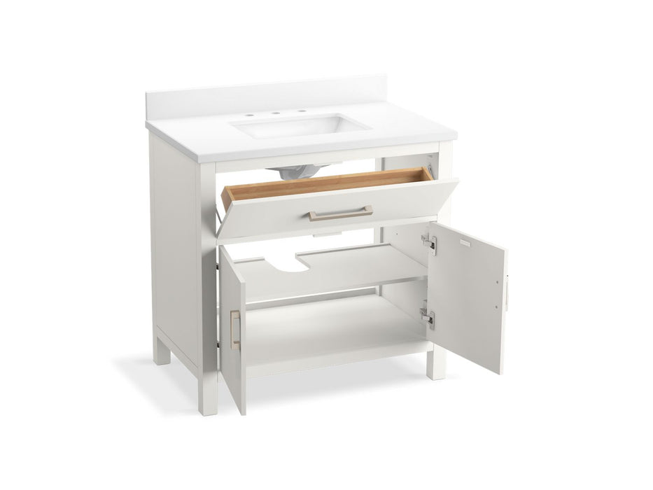 Kohler Kresla 36" bathroom vanity cabinet with sink and quartz top