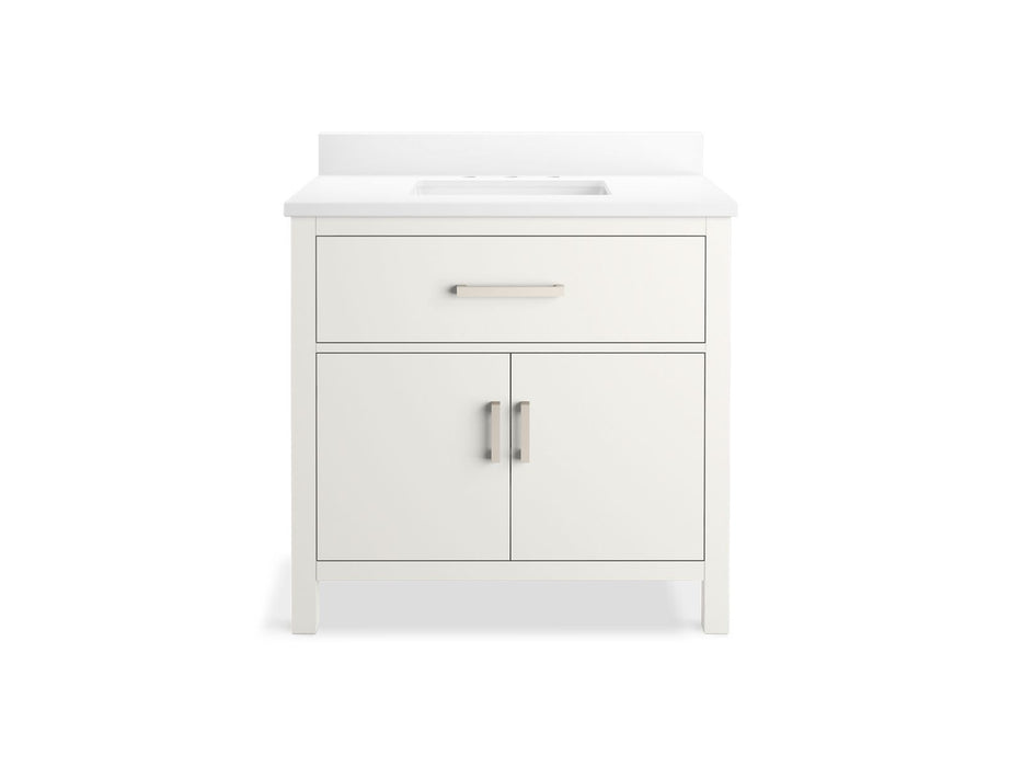 Kohler Kresla 36" bathroom vanity cabinet with sink and quartz top