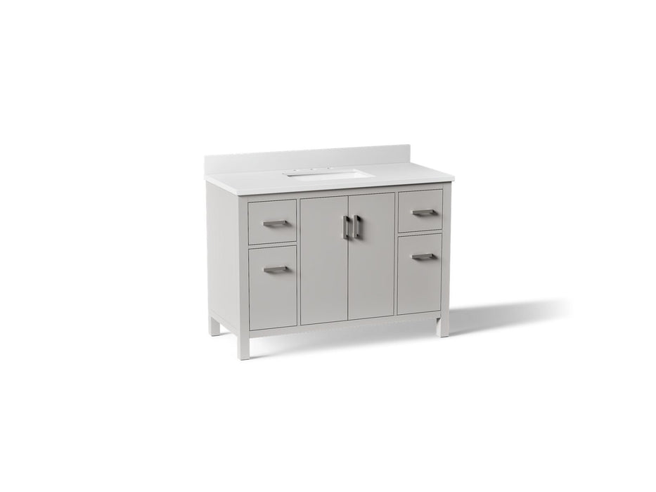 Kohler Kresla 48" bathroom vanity cabinet with sink and quartz top