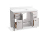 Kohler Kresla 48" bathroom vanity cabinet with sink and quartz top
