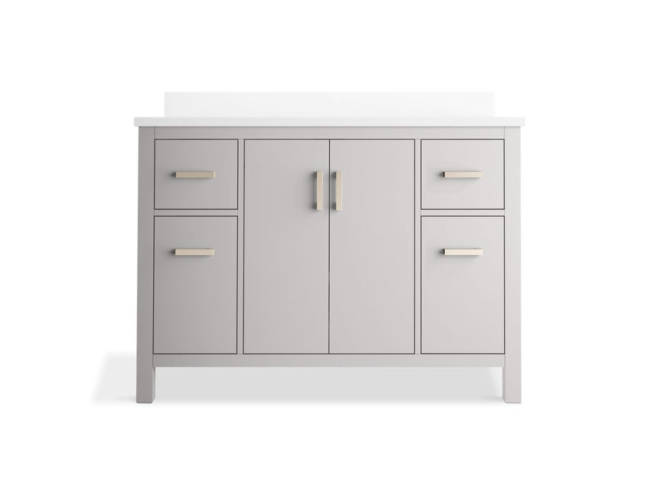 Kohler Kresla 48" bathroom vanity cabinet with sink and quartz top