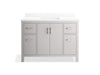 Kohler Kresla 48" bathroom vanity cabinet with sink and quartz top