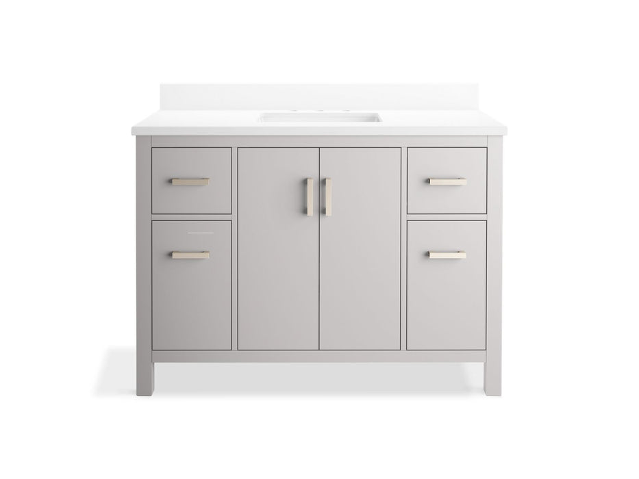 Kohler Kresla 48" bathroom vanity cabinet with sink and quartz top