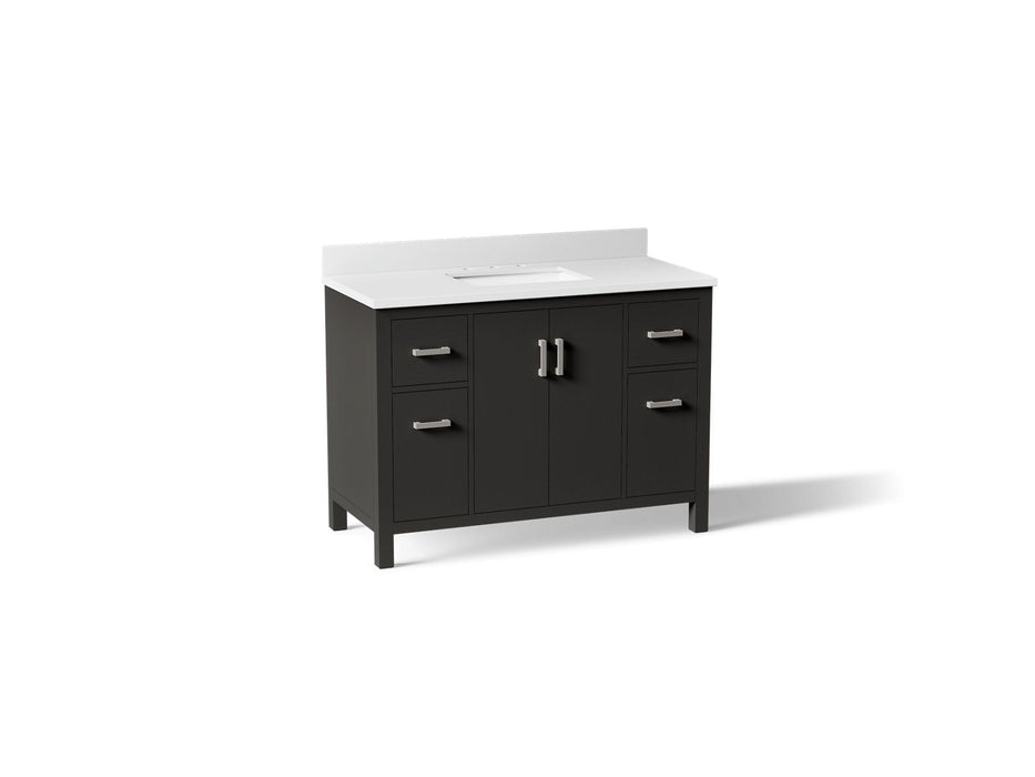 Kohler Kresla 48" bathroom vanity cabinet with sink and quartz top