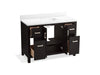 Kohler Kresla 48" bathroom vanity cabinet with sink and quartz top