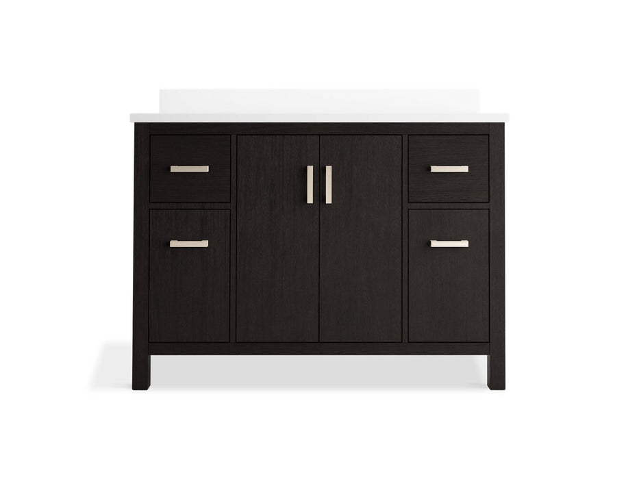 Kohler Kresla 48" bathroom vanity cabinet with sink and quartz top