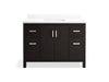 Kohler Kresla 48" bathroom vanity cabinet with sink and quartz top