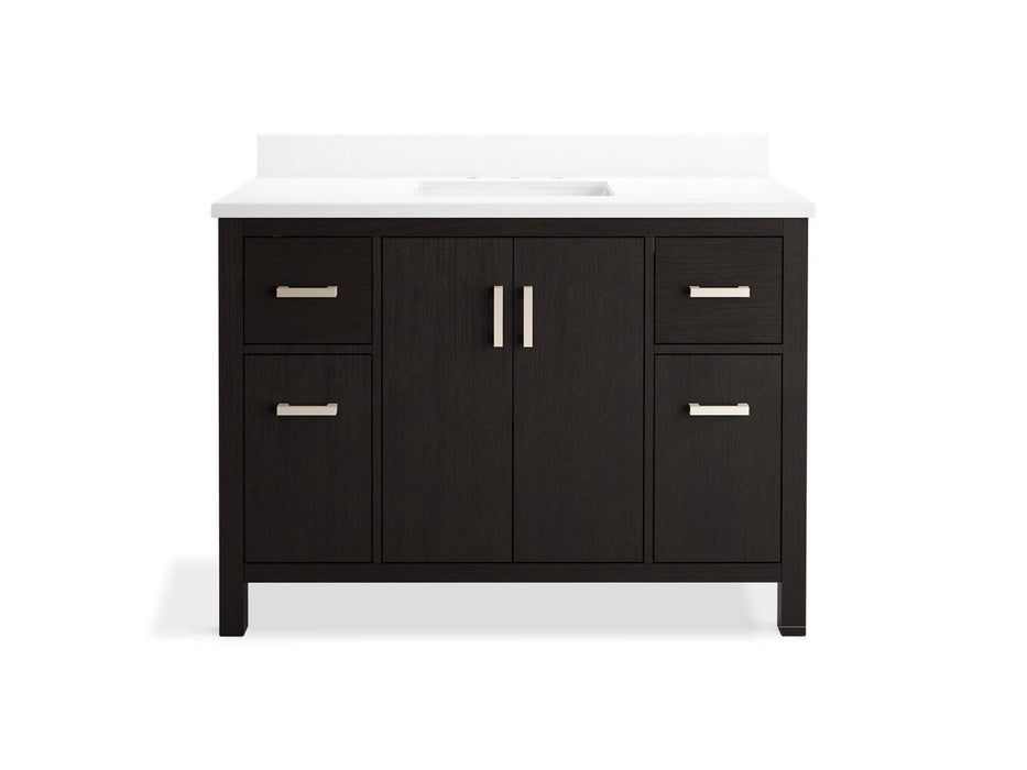 Kohler Kresla 48" bathroom vanity cabinet with sink and quartz top