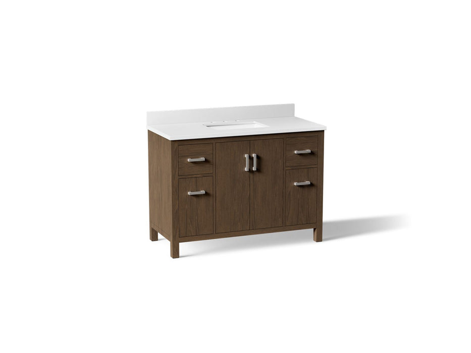 KOHLER K-40640-BD1 Kresla 48" bathroom vanity cabinet with sink and quartz top