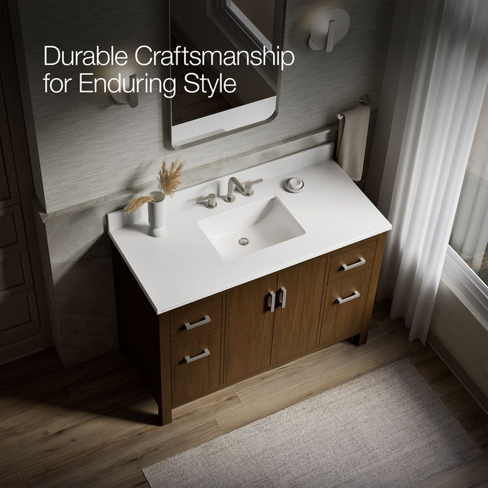 KOHLER K-40640-BD1 Kresla 48" bathroom vanity cabinet with sink and quartz top