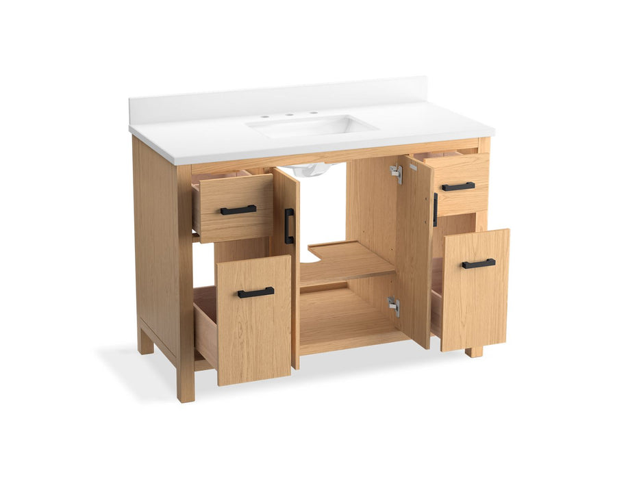 KOHLER K-40640-BD1 Kresla 48" bathroom vanity cabinet with sink and quartz top
