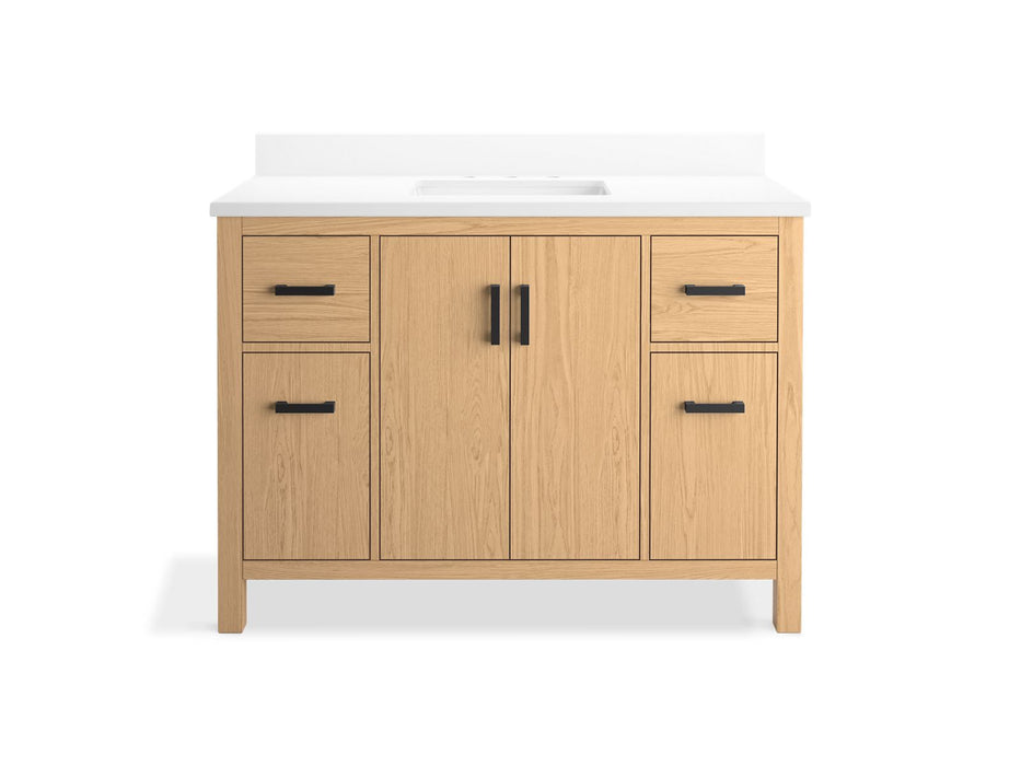 KOHLER K-40640-BD1 Kresla 48" bathroom vanity cabinet with sink and quartz top