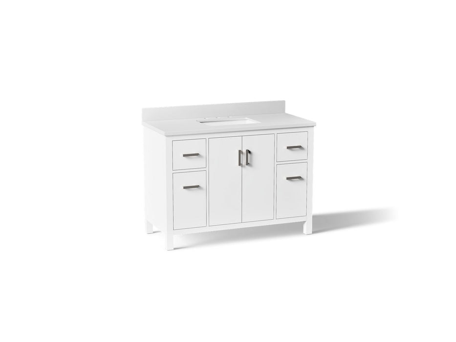 Kohler Kresla 48" bathroom vanity cabinet with sink and quartz top