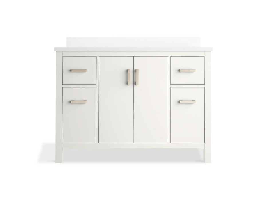 Kohler Kresla 48" bathroom vanity cabinet with sink and quartz top