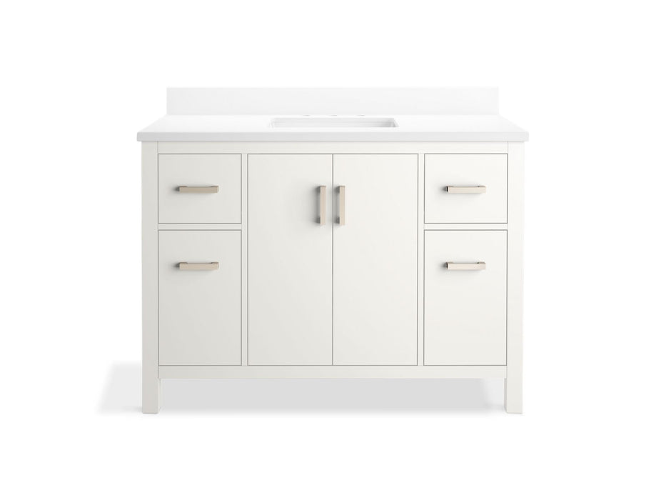 Kohler Kresla 48" bathroom vanity cabinet with sink and quartz top