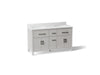 Kohler Kresla 60" bathroom vanity cabinet with sinks and quartz top