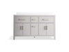 Kohler Kresla 60" bathroom vanity cabinet with sinks and quartz top
