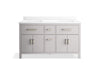 Kohler Kresla 60" bathroom vanity cabinet with sinks and quartz top