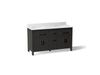 Kohler Kresla 60" bathroom vanity cabinet with sinks and quartz top