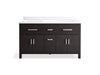 Kohler Kresla 60" bathroom vanity cabinet with sinks and quartz top