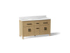 Kohler Kresla 60" bathroom vanity cabinet with sinks and quartz top
