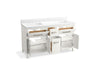 Kohler Kresla 60" bathroom vanity cabinet with sinks and quartz top
