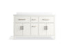 Kohler Kresla 60" bathroom vanity cabinet with sinks and quartz top
